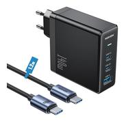 NOHON Caricatore USB C Rapido Caricabatterie: 140W PD 3.0 GaN Alimentatore con Cavo Tipo C Ricarica Rapido 140W 1.2M | 3-Porte Compatibile con iPhone 12 13 14 15 MacBook iPad Laptop Samsung Galaxy S