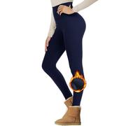 Noi della Linea Lana Invernale Siamo Leggings, Siamo Legging di Lana, Siamo Legging Invernali di Agnello, Legging di Lana Morbida, Siamo Legging Termici, Leggings Invernali. (Blu,XXL)