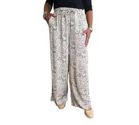 Noi di Notte Pantalone Donna 100% Viscosa LE1113 Beige e Nero L