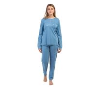 Noi di Notte Pigiama Donna Manica Lunga 100% Cotone Leggero FA009009