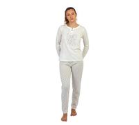 Noi di Notte Pigiama Donna Manica Lunga 100% Cotone Leggero FA009016-9195
