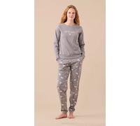 Noi Di Notte Pigiama Donna Manica Lunga Caldo Cotone FA9319