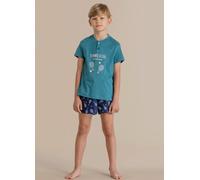 Noi Di Notte Pigiami Bimbo/a Mezza Manica Fresco Cotone FE2491