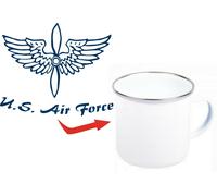 Noi Esercito Smalto Tazza Caffè Tazza Smaltato 101st Airborne D-Day WWII Od
