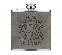 Noi Go Insieme Like Mac & Formaggio 170ml Simil Pelle Hip Flask Grigio
