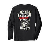 Noi il popolo ci alziamo contro la tirannia Nessun re che dissentiamo Maglia a Manica