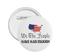 Noi, il popolo, ne abbiamo abbastanza di distintivi rotondi e spille per uomo e donna