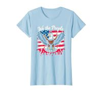 Noi Il Popolo sappiamo Fare Festa Maglietta, Donna, Celeste, 3XL