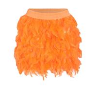 Noi L'Estate Come Noi Gonne Alzato Gonna Corta, Mezza Gonna, Gonna Similpelle Signore, Colore: arancione., XXL