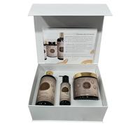 NOIA HAIR - Cofanetto Prestige - Routine capillare GAMME GLOW - Pack trio shampoo + maschera + siero proteina di seta, acido ialuronico e miele