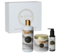 NOIA HAIR - Trio capillare professionale VIRTUOSE - Shampoo 500 ml + Maschera 500 ml + Siero 100 ml - Nutrizione & Brillanza - Fico d'Barbaria & Caviale - Capelli secchi o Indisciplinati