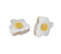 NOIAFZY 2 adorabili fermagli per capelli a forma di uovo in camicia con copricapo decorativo per donne
