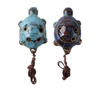 NOIAFZY Adorabile piccola tartaruga flauto in ceramica unico 6 fori design cartone animato forno artigianale accessori serie trasformazione