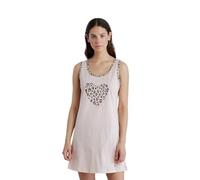 Noidinotte - Abitino Donna in Cotone Top Spalla Larga Articolo Animalier - L Beige