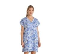Noidinotte - Camicia da Notte Donna Acquerello in Cotone con Scollo a V - XL Azzurro
