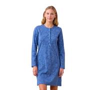 Noidinotte - Camicia da notte donna caldo cotone articolo flory - S Azzurro