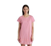 Noidinotte - Camicia da Notte Donna in Cotone con Collo Quattro Bottoni Articolo DOT - XL Rosa