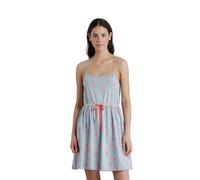 Noidinotte - Camicia da Notte Donna in Cotone con Spalline Sottili e Stampa Coralli Articolo Summer e Fruits - L Azzurro