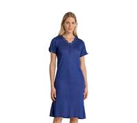 Noidinotte - Camicia da Notte Donna in Modal con Scollo a V Manica Corta Articolo Timeless - 46 Blu