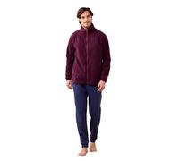 Noidinotte - Giacca uomo micropile articolo scozzese. - L Bordeaux