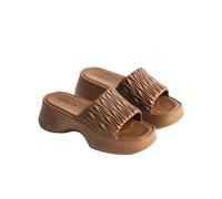 Noidinotte; more than pyjamas - Ciabatta Donna in Gomma con Suola 5 cm. Disponibile in Due Colori - 0655064 - Colore Beige, Taglia 40/41