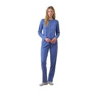 Noidinotte - Pigiama Donna Caldo Cotone Articolo Flory - XL Azzurro