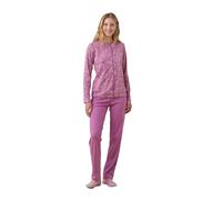 Noidinotte - Pigiama Donna Caldo Cotone Articolo Flory - XL Rosa