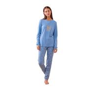 Noidinotte - Pigiama Donna Caldo Cotone Articolo Koala. - M Blu