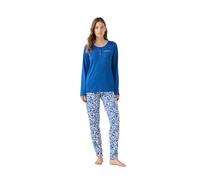 Noidinotte - Pigiama Donna Estivo in Cotone Articolo azule. - S Blu