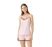 Noidinotte - Pigiama Donna Estivo in Cotone Articolo Cuoricini. - S Rosa