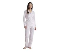 Noidinotte - Pigiama Donna in Cotone con Top Manica Lunga Taglio Uomo e Pantalone Lungo Articolo Vichy - L Rosa