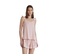 Noidinotte - Pigiama Donna in Cotone Leggero Estivo bretellina e Pantalone Corto Articolo Little Flower - M Rosa