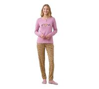 Noidinotte - Pigiama Donna Invernale in Caldo Cotone Articolo Animalier. - S Rosa