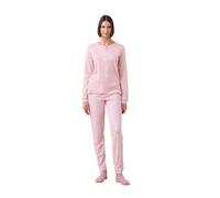 Noidinotte - Pigiama Donna Invernale in Caldo Cotone Articolo Poule. - XL Rosa