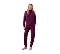 Noidinotte - Pigiama Donna Micropile Articolo Cachemire. - XL Bordeaux