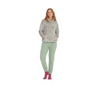 Noidinotte - Pigiama Donna Softy in Coral con Collo Quattro Bottoni - S Verde
