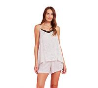 Noidinotte - Pigiama Donna Viscosa Elegance - S Panna Pois