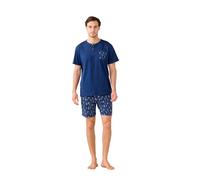 Noidinotte - Pigiama Uomo Estivo in Cotone Articolo Navy DOT. - L Blu