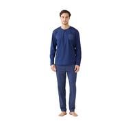 Noidinotte - Pigiama Uomo Estivo in Cotone Articolo Stripes. - S Blu