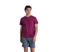 Noidinotte - Pigiama Uomo in Cotone Tre Bottoni e Pantalone Corto Articolo DOT - M Bordeaux