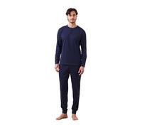 Noidinotte - Pigiama Uomo Jersey Invernale Articolo Dany. - S Blu Scuro