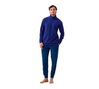 Noidinotte - Pigiama Uomo Micropile Articolo Pull. - M Blu