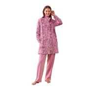 Noidinotte - Vestaglia donna invernale in coral articolo flory - L Rosa