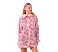 Noidinotte - Vestaglia donna invernale in coral articolo scozzese. - S Rosa
