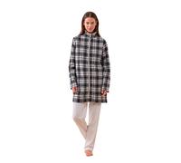 Noidinotte - Vestaglia donna micropile articolo cuoricino. - L Panna