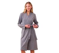 Noidinotte - Vestaglia donna micropile soft-touch articolo easy - 52 Grigio