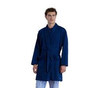Noidinotte - Vestaglia uomo in cotone con fusciacca articolo navy - XL Blu
