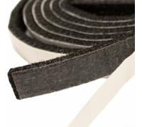 NoiFor se - Rotolo di feltro per strisce di mobili per pavimenti duri, protegge contro i graffi, nero, 3 mm x 40 mm x 100 cm