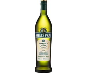 Noilly Prat Original Dry Vermouth, 18% Vol., 75 cl / 750 ml, un aperitivo francese ideale per il cocktail Martini, creato con 20 erbe e spezie come camomilla, coriandolo, arancia e fiori di sambuco