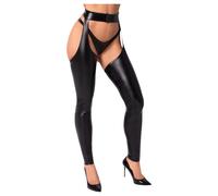 Calze Lucide Stile Chaps della Collezione Project Fetish Noir (Nero) - M